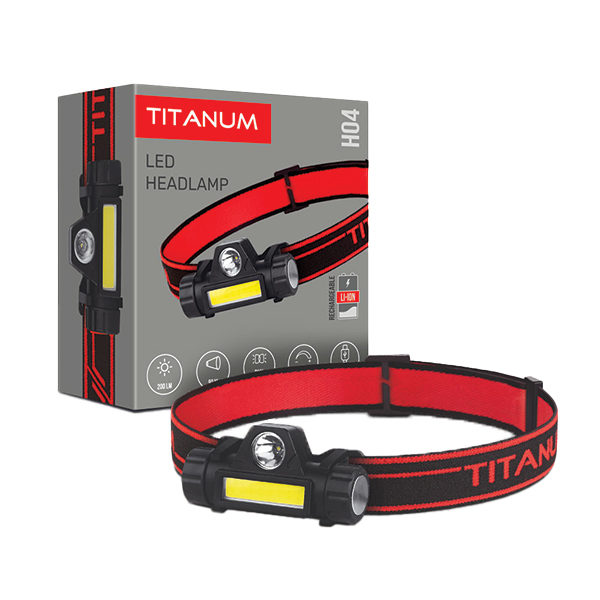Налобний світлодіодний ліхтарик TITANUM TLF-H04 200Lm 6500K. Фото 2
