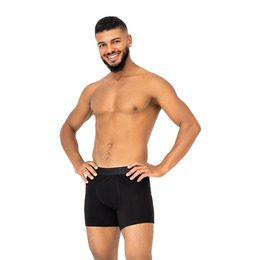 Чоловічі анатомічні боксери з бавовни, Anatomic Long 2.0, Black Series, чорний. Фото 4