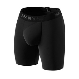 Чоловічі анатомічні боксери з бавовни, Anatomic Long 2.0, Black Series, чорний