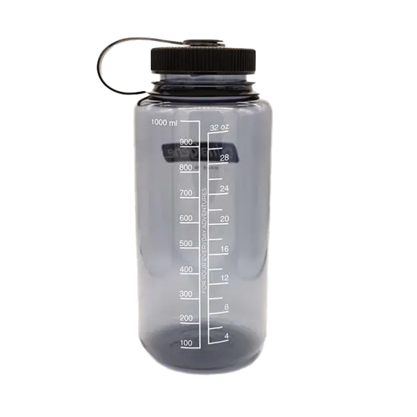 Пляшка для води Nalgene Wide Mouth Sustain Water Bottle Grey w/BlkCap 0.95L. Фото 2
