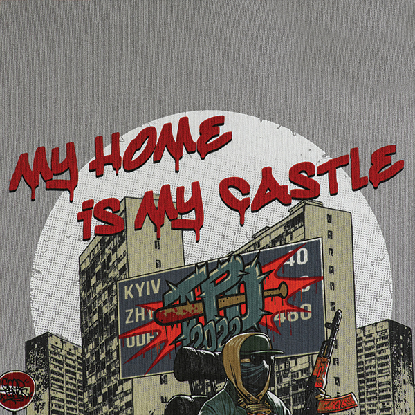 M-Tac кофта Hoodie My Home is my Castle Light Hard Grey. Фото 10