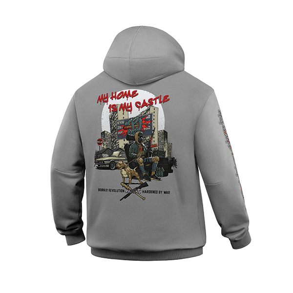 M-Tac кофта Hoodie My Home is my Castle Light Hard Grey. Фото 5