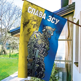 Прапор України – ЗСУ Stand With Ukraine 68х120 см . Фото 3