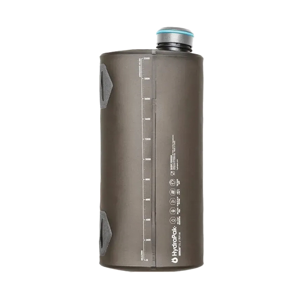 М'яка пляшка HydraPak Seeker 2L Ultra-Light Water Storage Grey. Фото 2