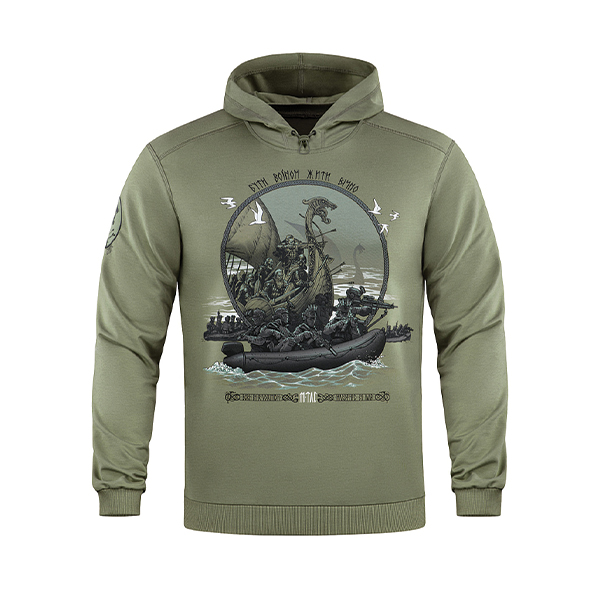M-Tac кофта Hoodie Дракар Light Olive. Фото 2