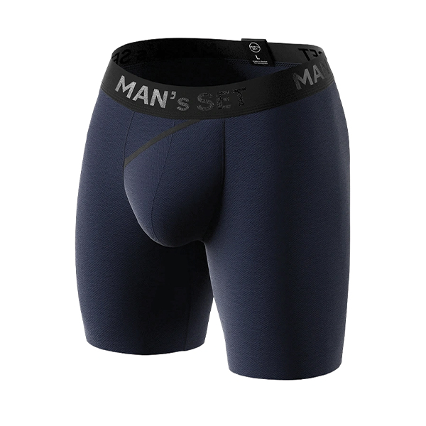 Чоловічі анатомічні боксери з бавовни, Anatomic Long 2.0, Black Series, темно-синій