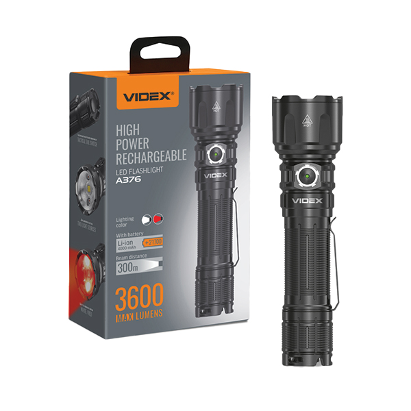 Портативний світлодіодний ліхтарик VIDEX VLF-A376 3600Lm 5000K. Фото 3