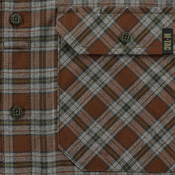M-Tac сорочка Lumberjack Cotton Shirt Brown/Grey. Фото 6