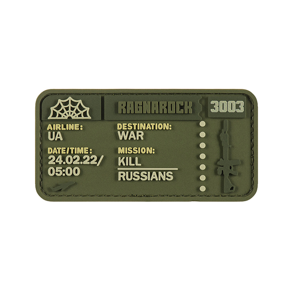 Ragnarock нашивка TICKET to the WAR Olive