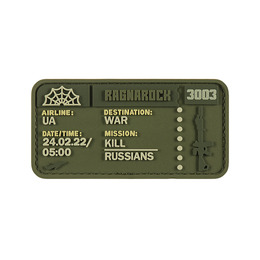 Ragnarock нашивка TICKET to the WAR Olive