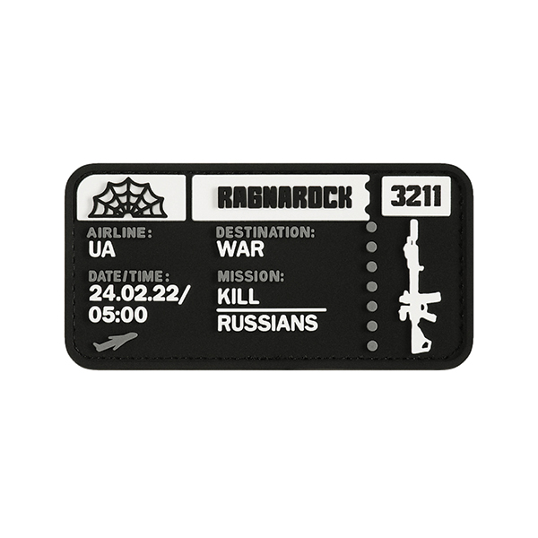 Ragnarock нашивка TICKET to the WAR Black
