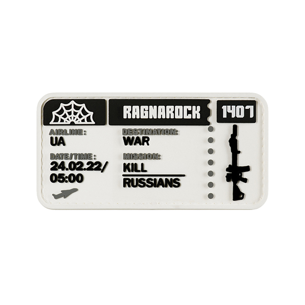 Ragnarock нашивка TICKET to the WAR White