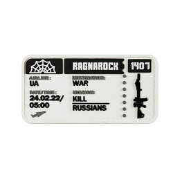 Ragnarock нашивка TICKET to the WAR White