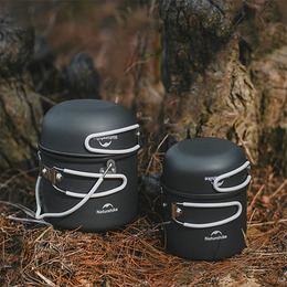 Набір посуду (2 каструлі, 2 кришки) Naturehike NH18T018-G, алюміній. Фото 8