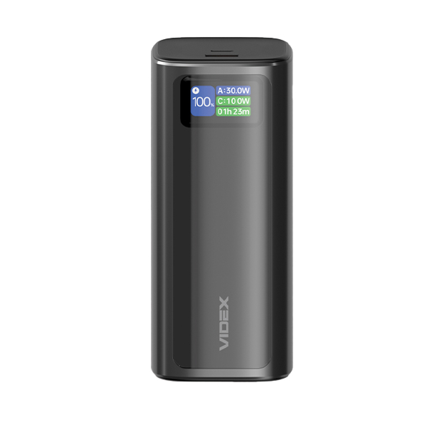 Повербанк VIDEX VPB-350 PD100W +Display Grey 20000mAh