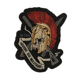 M-Tac нашивка шолом Vivere Est Militare (вишивка)
