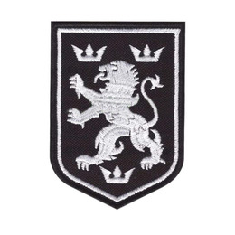 Нарукавна емблема Лев дивізійник / тк.чорна / нитка біла
