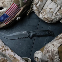 Ніж SOG Recondo FX, Black/Partially Serrated. Фото 12