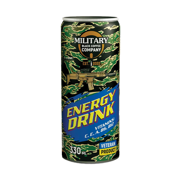 Military BCC Energy Drink MIX — набір з 12 банок (Classic / Персик / Яблуко). Фото 4