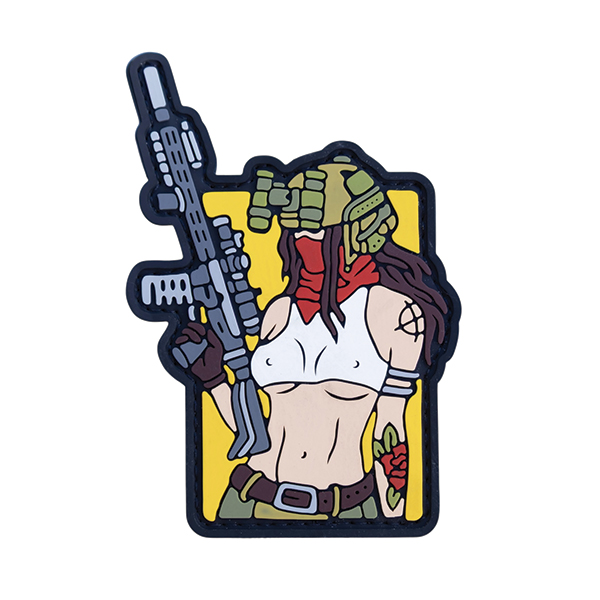 ПВХ патч "TACTICAL GIRL" жовтий