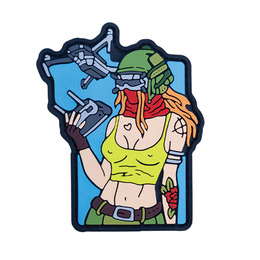 ПВХ патч "TACTICAL GIRL" синій