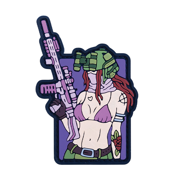 ПВХ патч "TACTICAL GIRL" рожевий