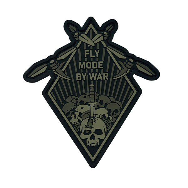 ПВХ патч "FLY MODE BY WAR" олива
