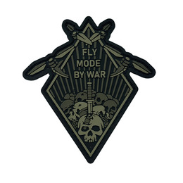 ПВХ патч "FLY MODE BY WAR" олива