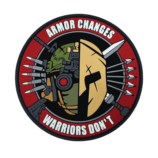 ПВХ патч "ARMOR CHANGES" червоний