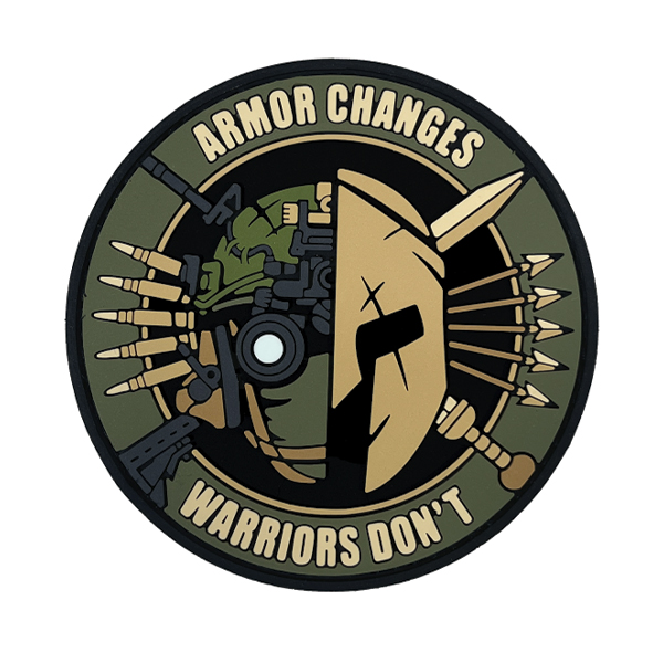 ПВХ патч "ARMOR CHANGES" олива