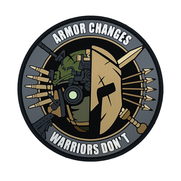 ПВХ патч "ARMOR CHANGES" сірий