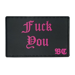 ПВХ патч "FUCK YOU" рожевий