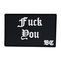 ПВХ патч "FUCK YOU" чорно-білий