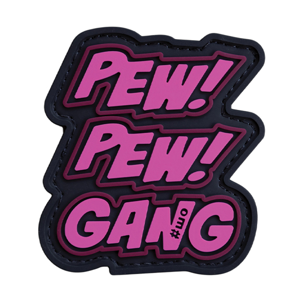 ПВХ патч "PEW PEW" рожевий