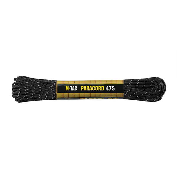 M-Tac паракорд 475 Black Reflective 15м