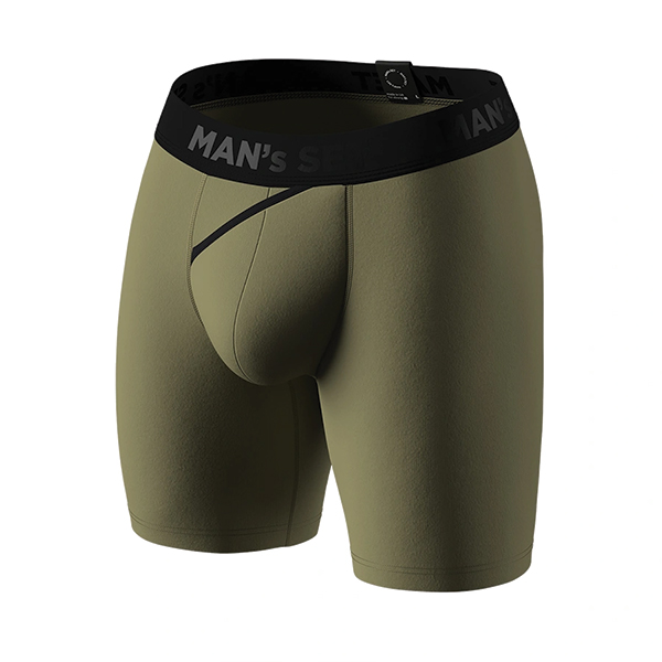 Чоловічі анатомічні боксери з бавовни, Anatomic Long 2.0, Black Series, світлий хакі