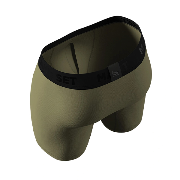 Чоловічі анатомічні боксери з бавовни, Anatomic Long 2.0, Black Series, світлий хакі. Фото 3