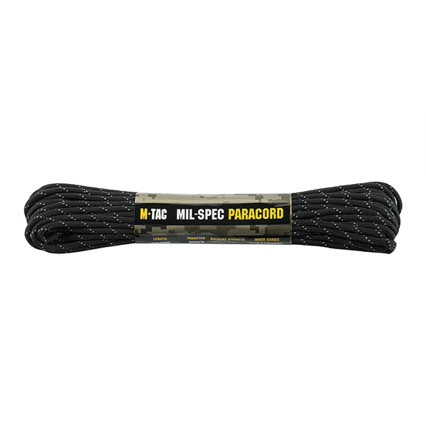 M-Tac паракорд 550 mil-spec Black Reflective 15м