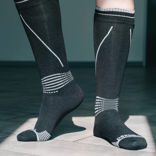 Водонепроникні шкарпетки Dexshell Longlite Socks 2.0, сірі полоски, розмір M (39-42). Фото 2