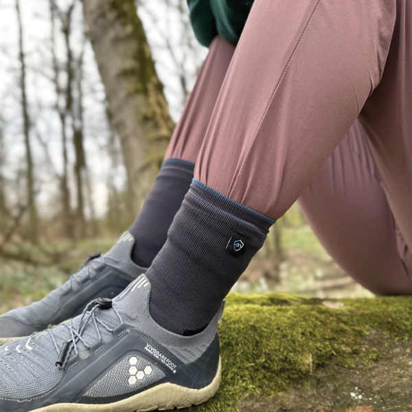 Шкарпетки водонепроникні Dexshell Running Lite 2.0 Socks, сірі, розмір M (39-42). Фото 5