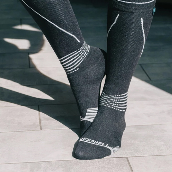 Водонепроникні шкарпетки Dexshell Longlite Socks 2.0, сірі полоски, розмір XL (47-49). Фото 3