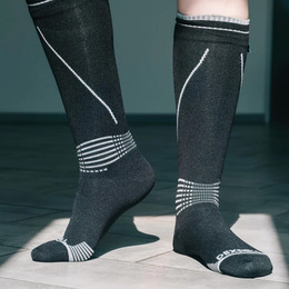 Водонепроникні шкарпетки Dexshell Longlite Socks 2.0, сірі полоски, розмір XL (47-49)