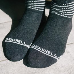 Водонепроникні шкарпетки Dexshell Longlite Socks 2.0, сірі полоски, розмір S (36-38). Фото 4