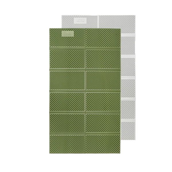 Килимок складаний подвійний IXPE Naturehike CNK2450WS044, алюмінієва плівка, 200x120х1,8 см, оливковий зелений