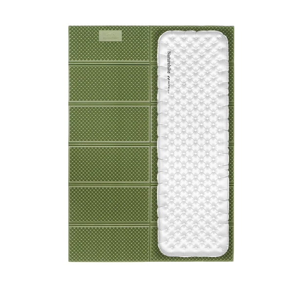Килимок складаний подвійний IXPE Naturehike CNK2450WS044, алюмінієва плівка, 200x120х1,8 см, оливковий зелений. Фото 2