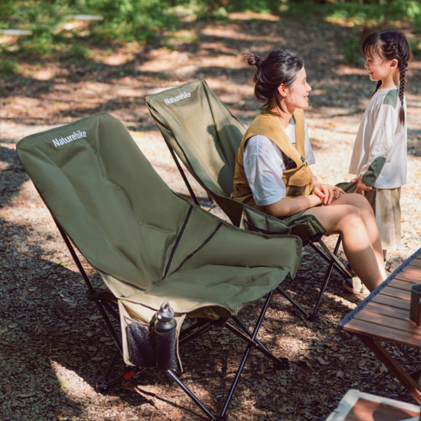 Стілець складаний Naturehike CNK2450JJ020, оливковий зелений. Фото 2