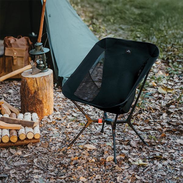 Стілець складаний ультралегкий Naturehike CNK2550JJ013 Yamami YL01, розмір М, алюміній, чорний. Фото 2