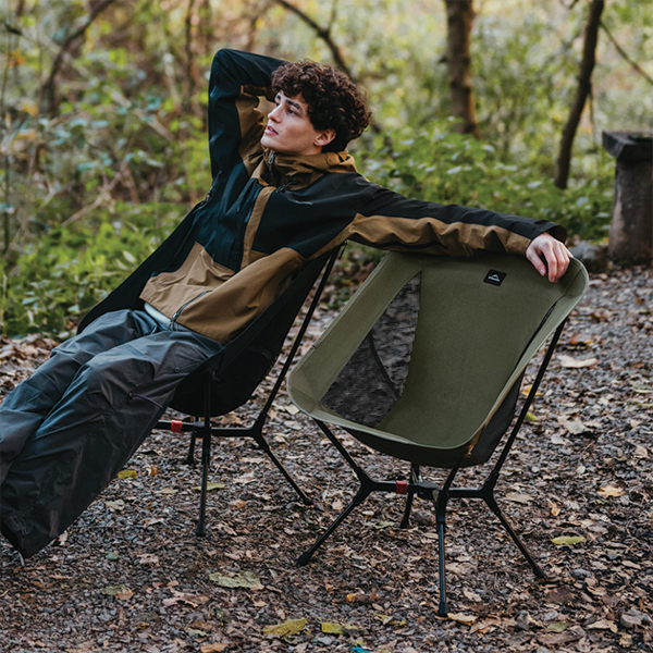 Стілець складаний ультралегкий Naturehike CNK2550JJ013 Yamami YL01, розмір М, алюміній, оливковий. Фото 2