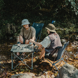 Стілець складаний ультралегкий Naturehike CNK2450JJ015 Stellaluna L04, розмір М, алюміній, сірий. Фото 5