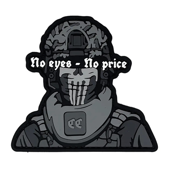 ПВХ патч "NO EYES - NO PRICE" чб